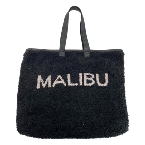 Barefoot Dreams Black Fuzzy Malibu Tote | CozyChic Style - Picture 1 of 11